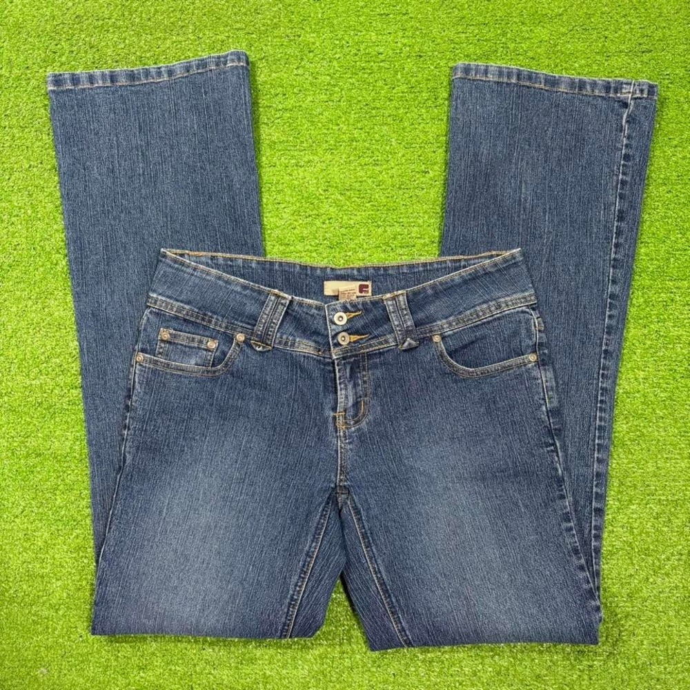 Vintage Y2K Forever21 Womens 9 Denim Blue Bootcut Flare Jeans Wide Belt Loops